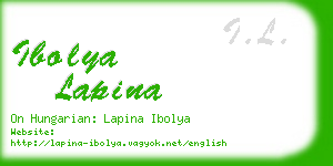 ibolya lapina business card